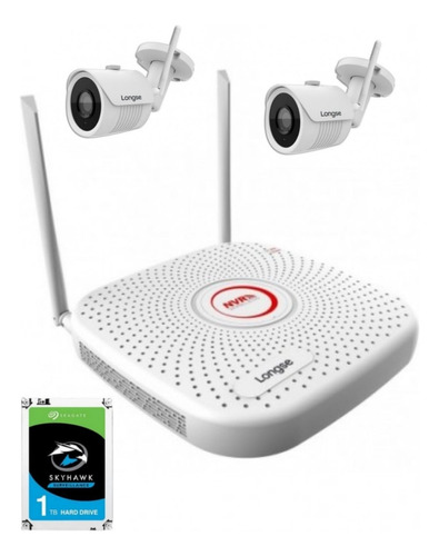 Kit 2 Camara Seguridad Ip Wifi 2mp Nvr Disco  Autoinstalable