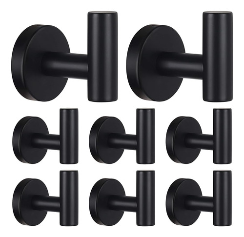 Robe Towel Hooks Coat Hook Baño Matte Black Wall Hook Stainl