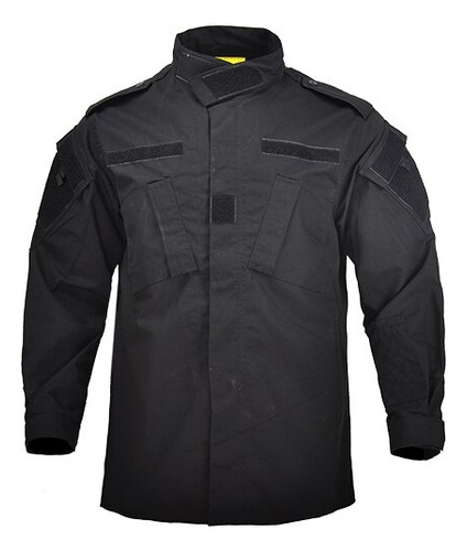 Camisaco Tactico Negro Operacional Tela Antidesgarro