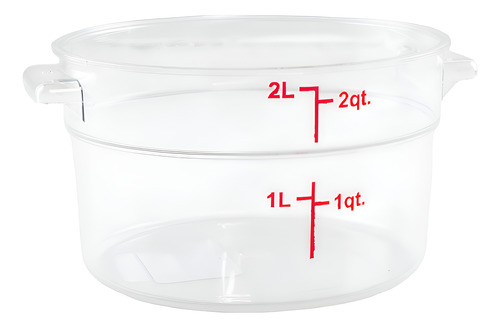 Recipiente De Policarbonato Redondo 2qt Con Tapa Caledonia