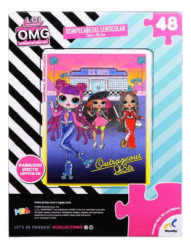 Lol Surprise Rompecabezas Lenticular 23x30 Cm 48 Pz Novelty
