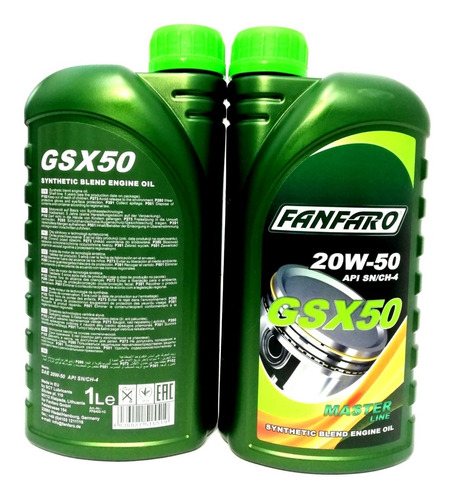 Aceite 20w50 Envase 20w-50 1 Litro Germany Semi Sintetico