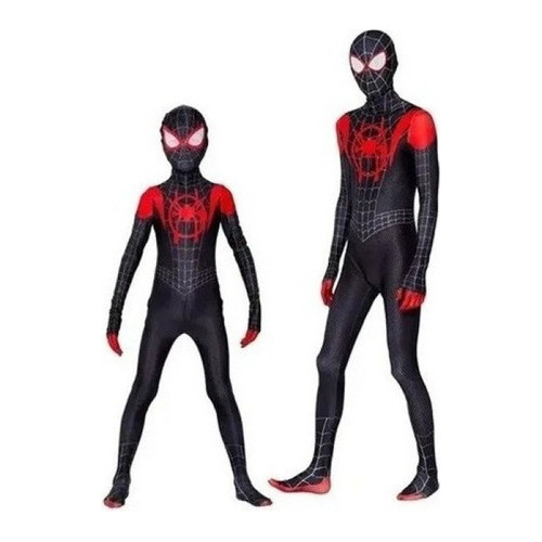 Traje De Halloween Para Spiderman Miles Morales Cosplay Adul