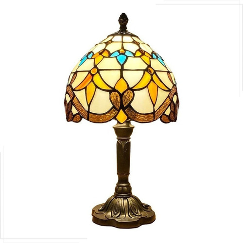 Luminária Abajur Tiffany Turca Vintage Retrô Vitral Colorido