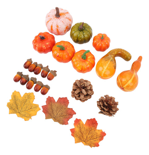 Set De 30 Unidades, Decoración De Hojas De Otoño Y Bellotas,