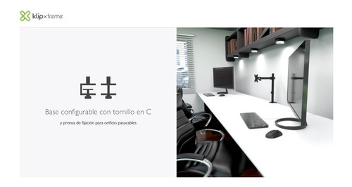 Rack Soporte Brazo 1 Monitor Escritorio 13 A 32 Klip Xtreme