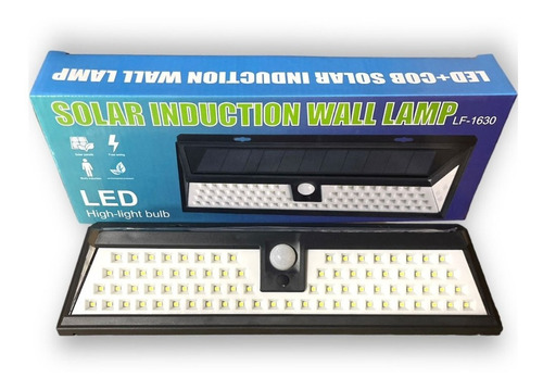 Luz Exterior Solar + Sensor Movimiento 118 Leds 1000 Lumen