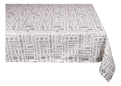 Mantel Metálico De Algodón Estampado Navideño 52x52 Cm