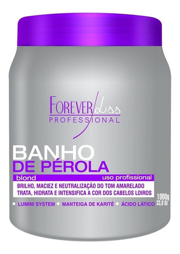 Forever Liss Banho De Pérola Matizador Loiro Brilhante 1kg 