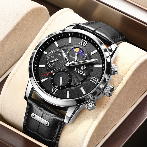 Relojes Para Hombre Lige Casual Analógico Reloj Impermeable