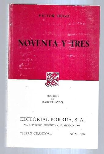 Libro Noventa Y Tres De Hugo Victor