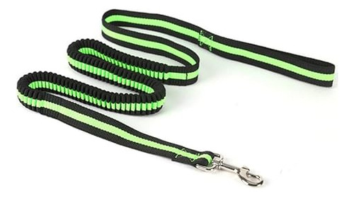 Correa Para Perro Elástica 1.20m Resistente de alta calidad gancho metalico Color Verde