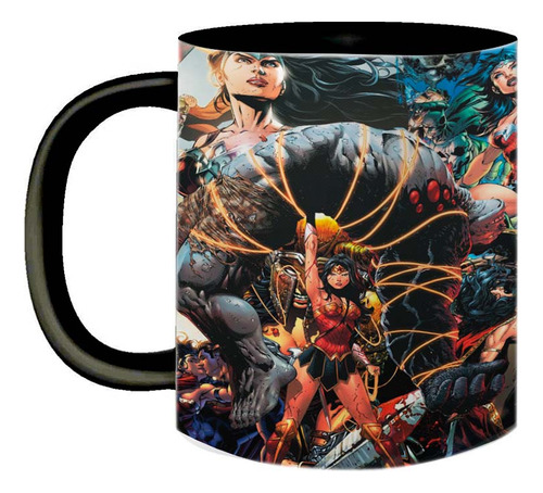 Caneca De Porcelana Mulher Maravilha Quadrinhos Filme 325ml