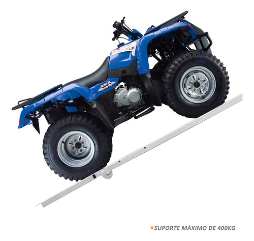Rampa Para Quadriciclo Pick Up Universal 400 Kg Aço Carbono Cor Preto