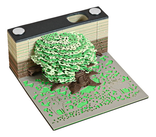 125 Hoja Nota 3d Adhesiva Antiadherente Diseño Casa Arbol