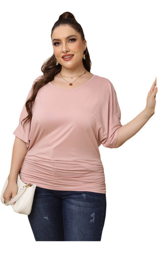 Tops De Mujer De Talla Grande, Camisetas Informales Irregula