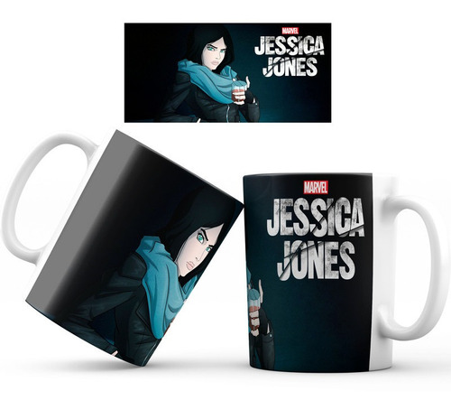 Mug Taza Jessica Jones Superheroe Marvel 001