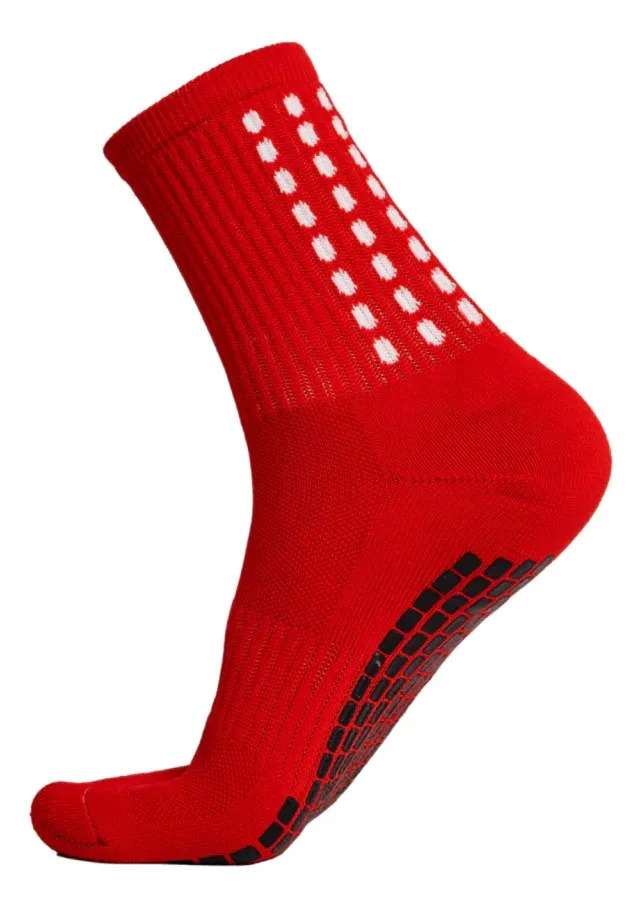 Medias 3/4 Antideslizantes Rojas Futbol Diseños Tifox Rojo Unico