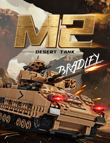 Bloques De Construcción Semky M2 Bradley Tank 1350 Piezas 0 Versión Del Personaje