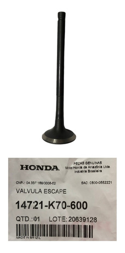 Válvula De Escape Xre 190 2016 A 2021 Original Honda