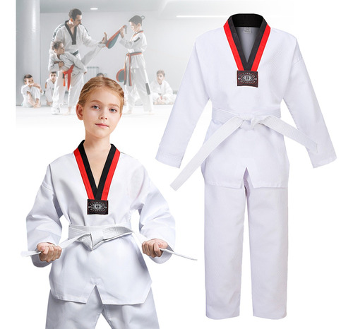 Traje Dobok Kárate/taekwondo Para Niño Resistente Y Cómodo