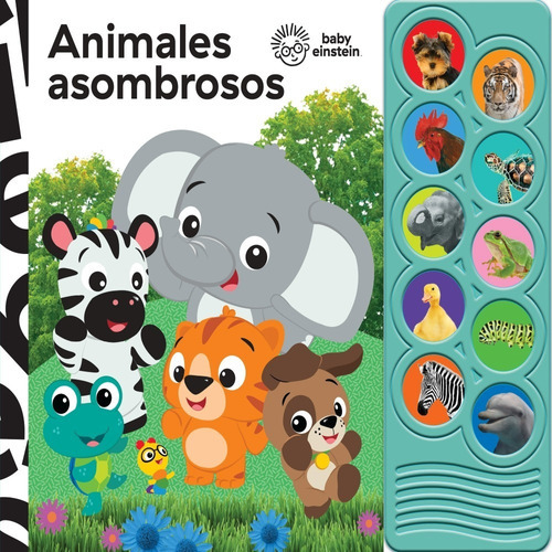 Baby Einstein: Animales Asombrosos - Libro con 10 Botones de Sonidos  - PI Kids