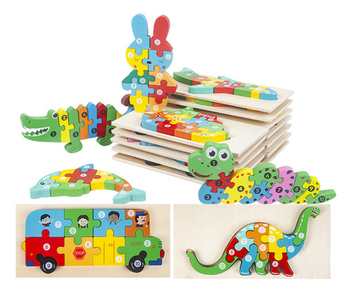 Gift Parrot - Puzle 3d De Madera Certificado Cpc For Niños