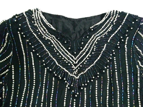 Camisa Bordada En Pedrería (Usado)