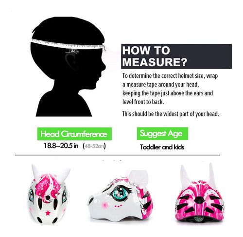 Casco De Unicornio De Natuway Para Niños Pequeños Y Niños 3d