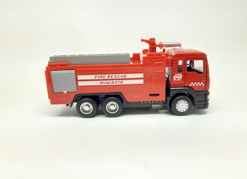 Caminhão Corpo De Bombeiros Som Luzes Miniatura Escala 1/50