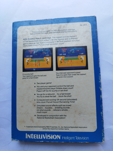 Nba Basketball Intellivision (Usado)
