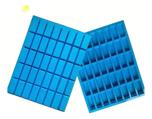 Molde Silicona Mini Lingotes Barritas X40 Jabones Velas Celeste