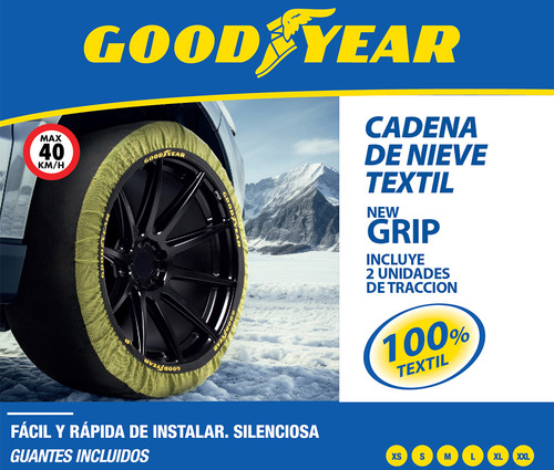 Cadena Para Nieve Tela Textil Goodyear Talle L 215/55/16