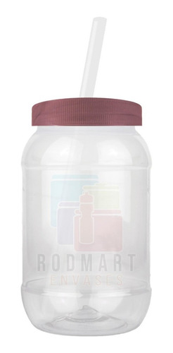 Imagen 2 de 10 de Mason Jar,bules,dulcero 500ml Tapa Popote 40 Piezas Lisas