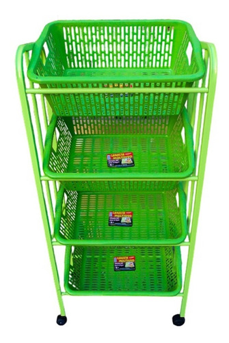 Verdulero Grande Metal Organizador Frutas/verduras 4 Niveles