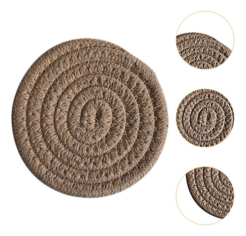 6 Mantel Individual Trenzado Para Mesa De Granja, 11cm