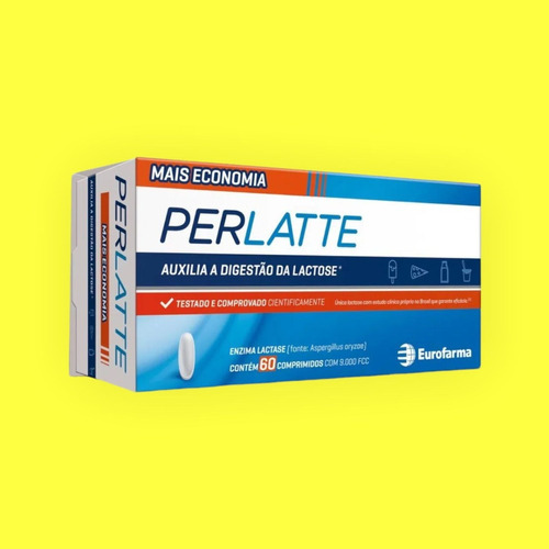 Suplemento de perlatte de lactasa de 9000 fcc, 60 comprimidos, sabor sin sabor