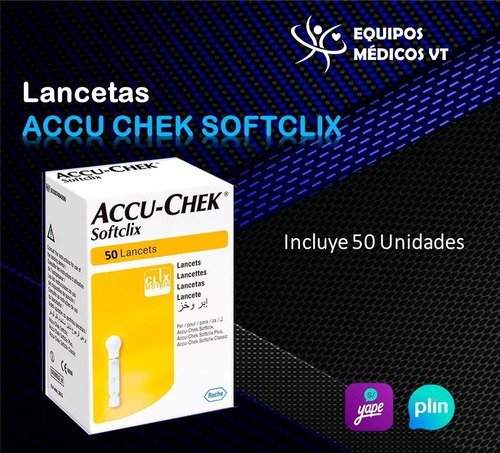 Imagen 1 de 4 de Lancetas Accuchek Softclix 50 . 100 . 200 Unidades Oferta
