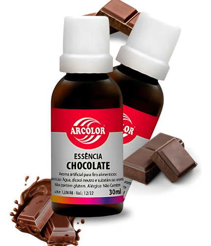 Kit 2 Essências De Chocolate P/ Doces E Confeitaria