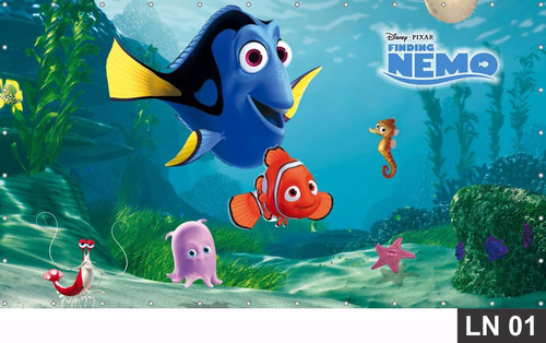 Painel De Festa Aniversário Procurando Nemo 2,00x1,00m