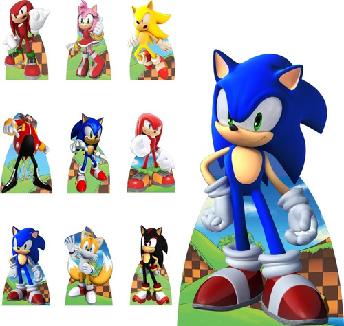 Imagem 3 de 6 de Super Kit Sonic Decoração Totem Displays + Painel