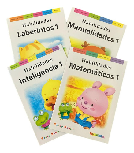 Libros De Habilidades, Aprendizaje Niños Y Niñas (pack 4u)