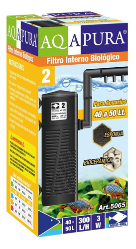 Filtro Interno Mini Pecera Acuario 50l  300 L/h  5065