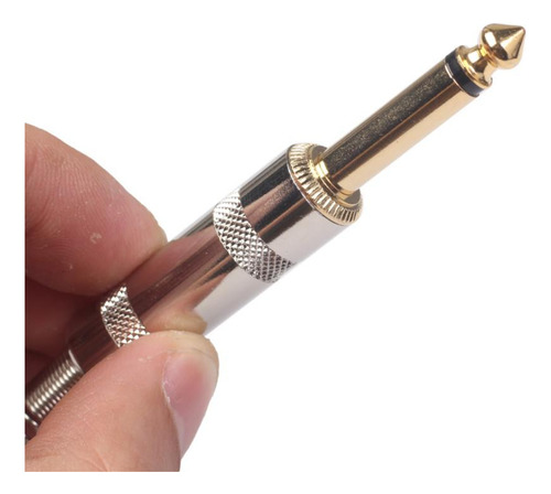 Para 2x 1 / 4inch Ts 6.35mm Plug Para Micrófono Guitarra