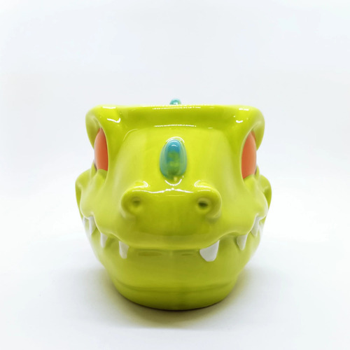 Taza De Ceramica 3d Reptar Rugrats Verde Lima Reptar