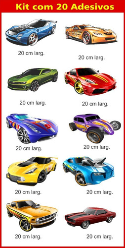 20 Adesivos Carros Disney Relâmpago Mcqueen