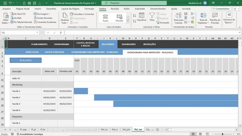 Planilha De Gerenciamento Controle De Projetos E Etapas 4.0