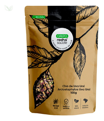 Chá De Uva Ursi 100% Puro Top De Linha Sem Glúten - 100g