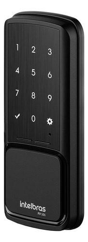 Fechadura Digital De Sobrepor Fv 101 Preta - Intelbras Cor Preto