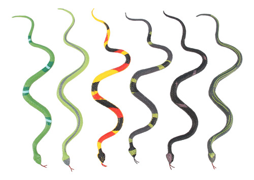Adereços De Brinquedo Realistas Rubber Snake Animal Snake, 6